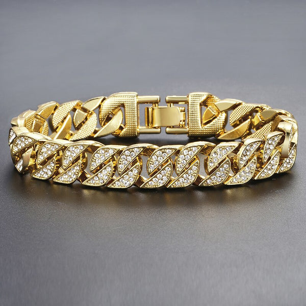 Miami Gold Curb Cuban Bracelet - Anniman Home Shop