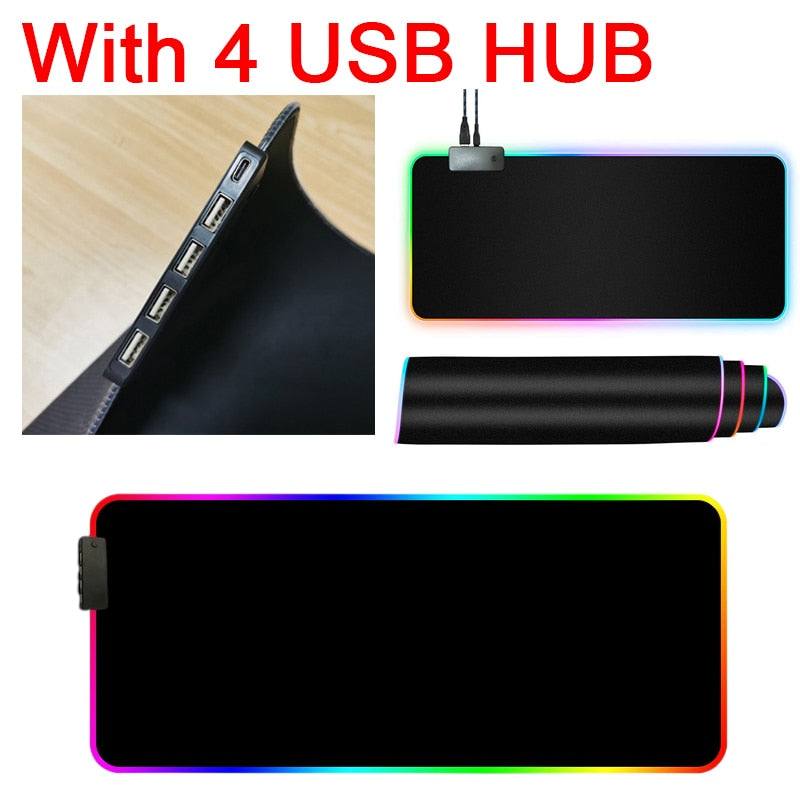 RGB Mouse Pad with Cable - Anniman Home Shop