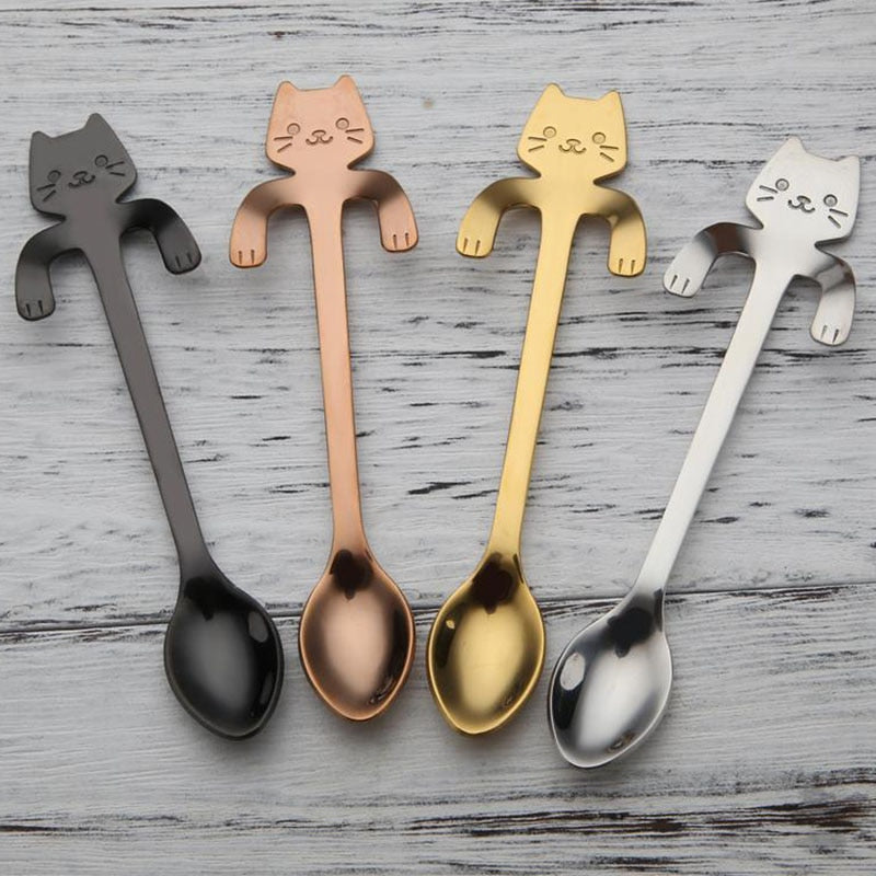 STAINLESS STEEL CAT TEASPOONS - Anniman Home Shop