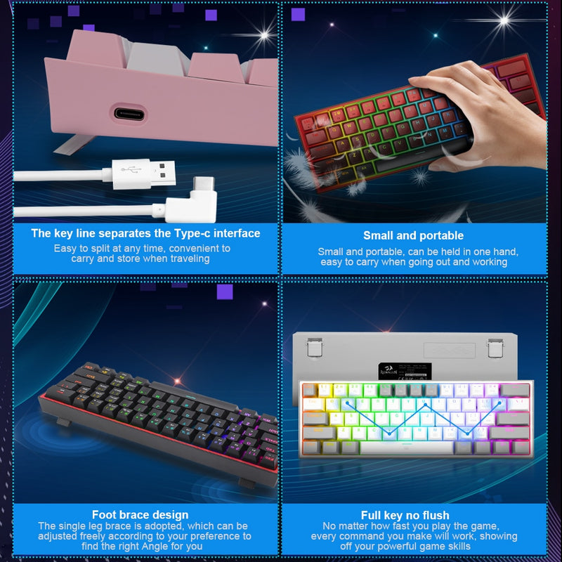 Mini Mechanical Gaming Wired Keyboard - Anniman Home Shop