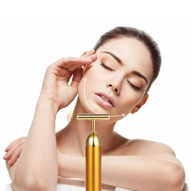 Energy 24K Gold T Beauty Bar Facial Roller Massager - Anniman Home Shop