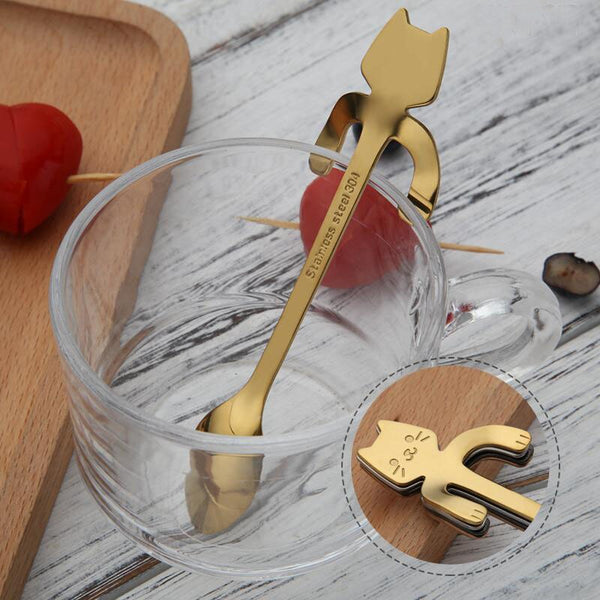 STAINLESS STEEL CAT TEASPOONS - Anniman Home Shop